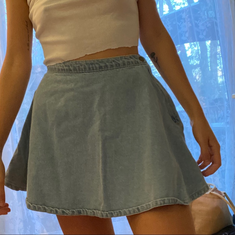 American apparel denim circle skirt size small